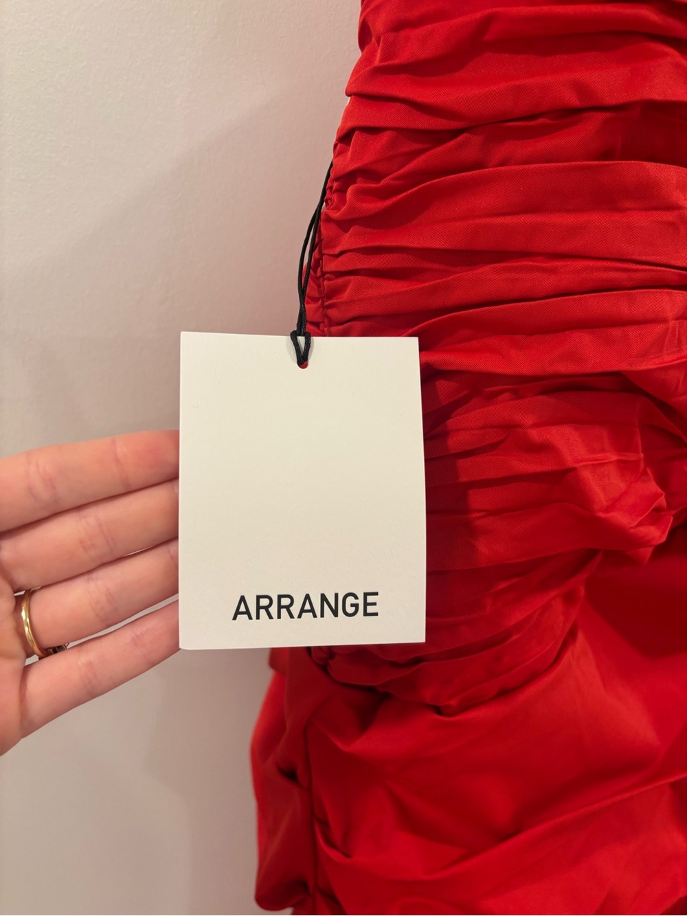 Red One Shoulder Dress ASOS-Arrange - Picture 6 of 8